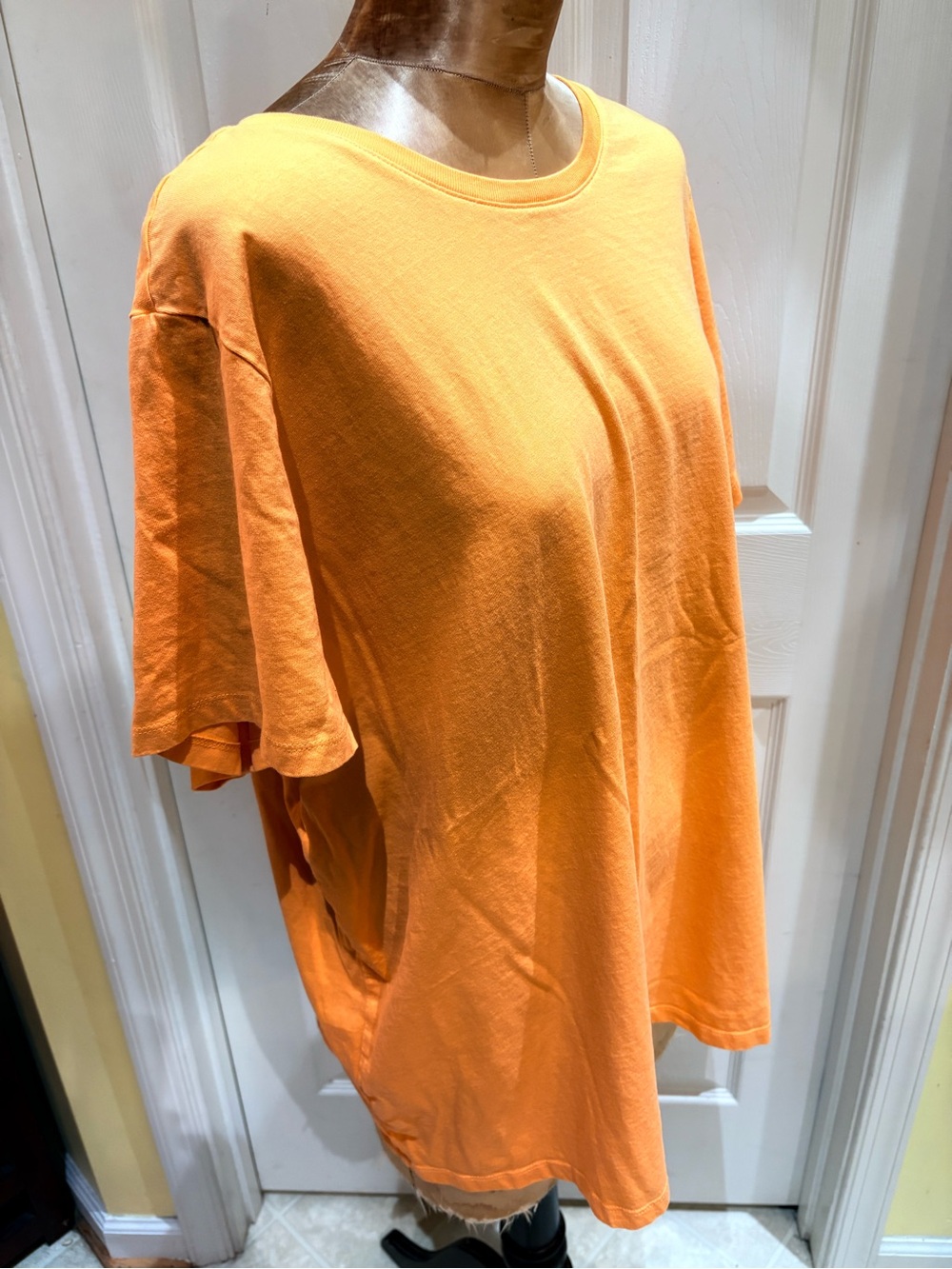 Woman within orange 2X cotton crew neck short sleeve T